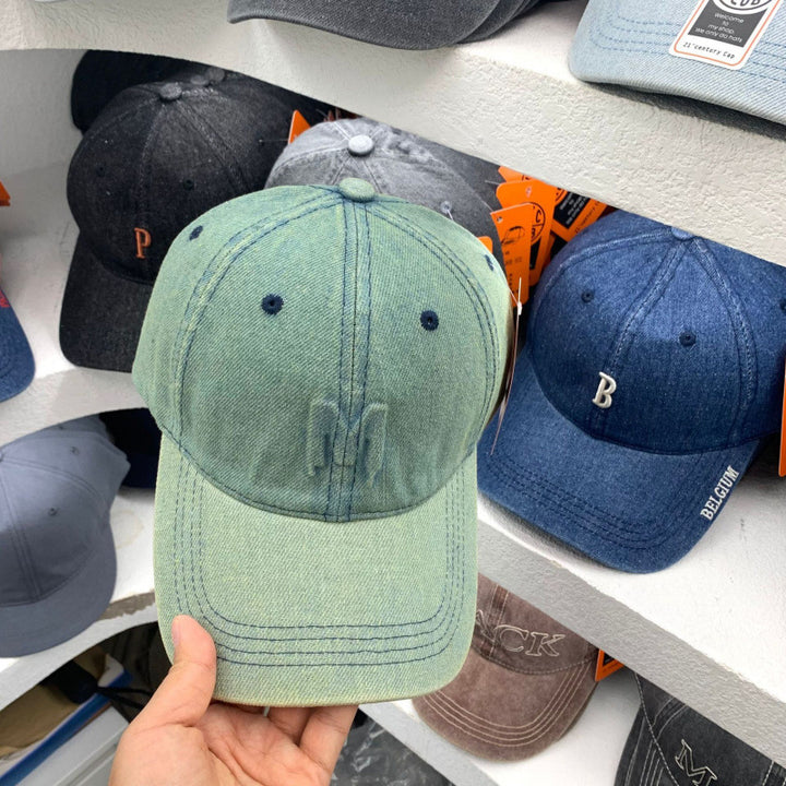 Herre Slitt Denim Baseball Caps Skanto