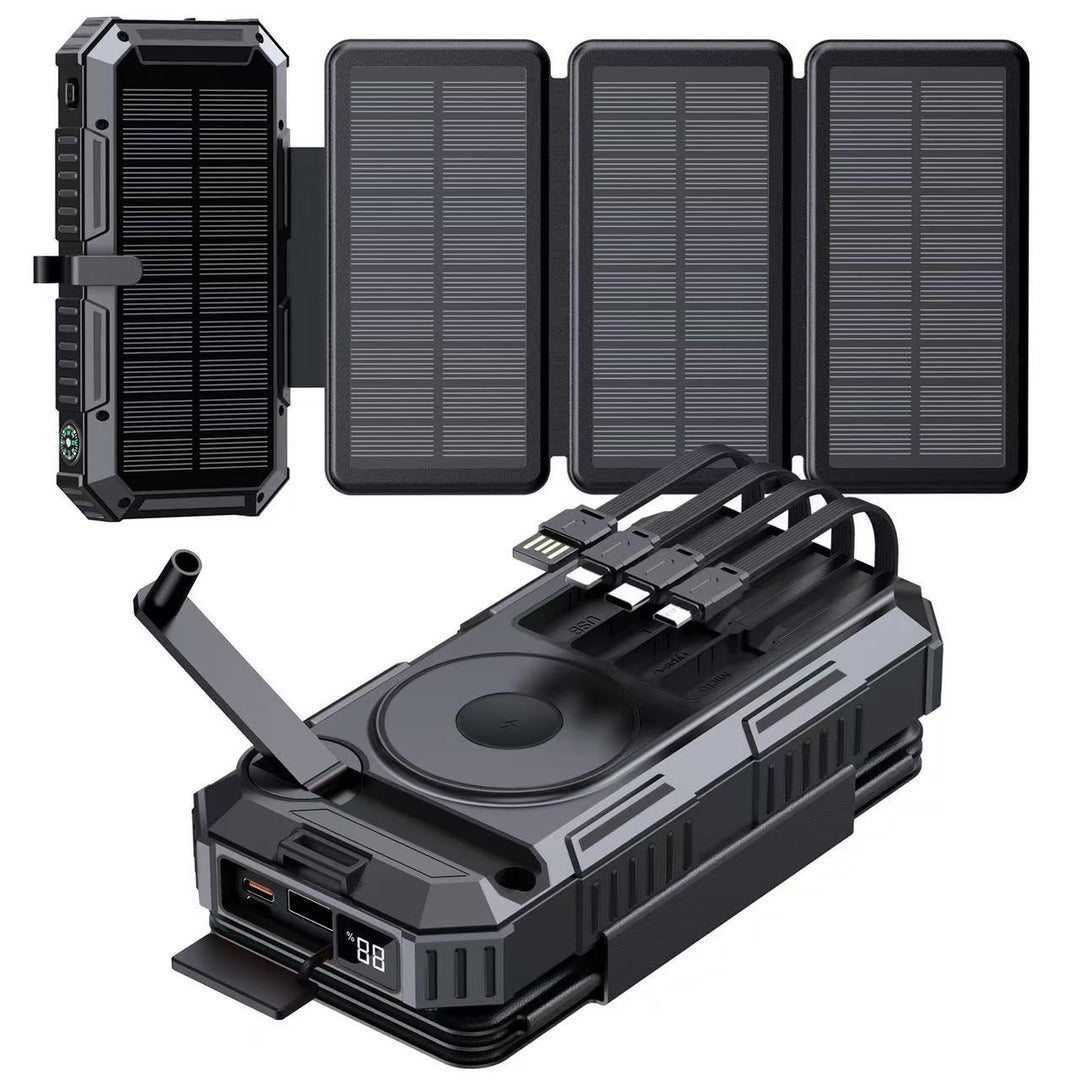 Solar Powerbank med trådløs ladefunksjon fra Skanto