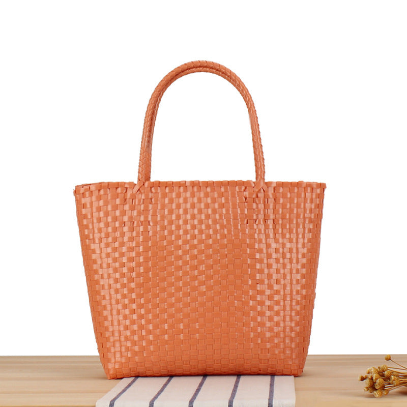 Moderne strandveske med slitesterk flette Skanto