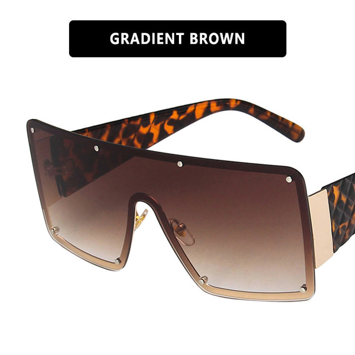 Dame geometrisk oversized solbrille med gradientlinser Skanto