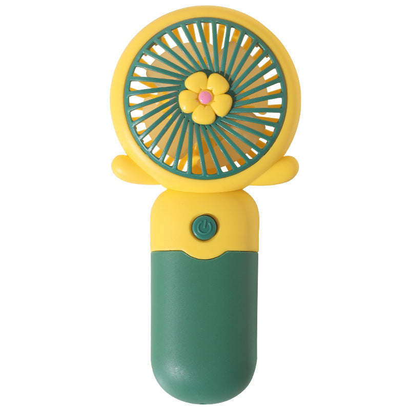 Unisex Bærbar Håndvifte med glad Blomster-design Skanto