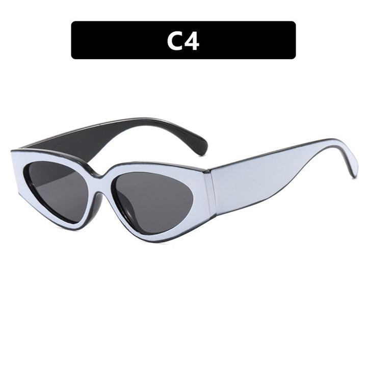 Dame Cat-Eye solbriller med ekstravagant design og beskyttende UV-filter Skanto