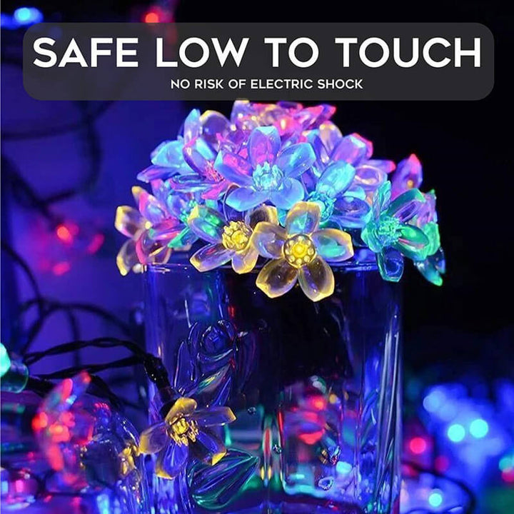 Skanto | LED Solar Sakura String Lights Vanntette Utendørs Fe Blomster Lys