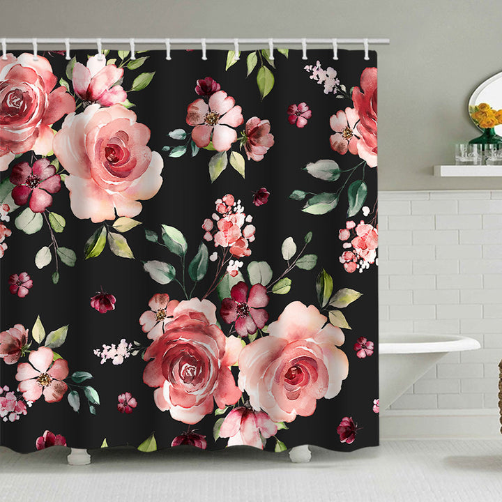 Blomstertrykk dusjkappe Skanto
