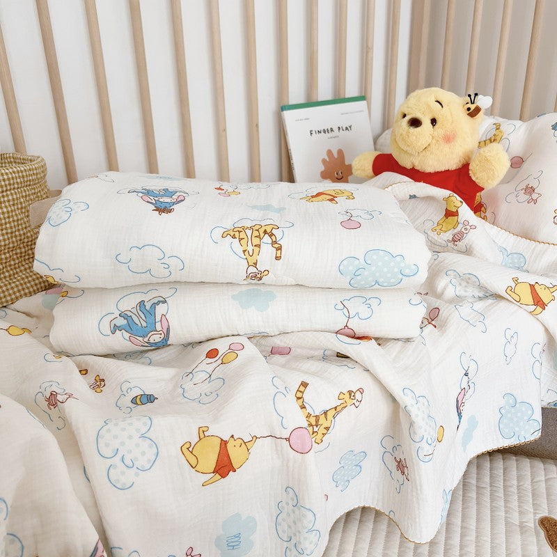 Unisex Cozy Muslin Blanket med Munter Winnie Pooh Motiv Skanto