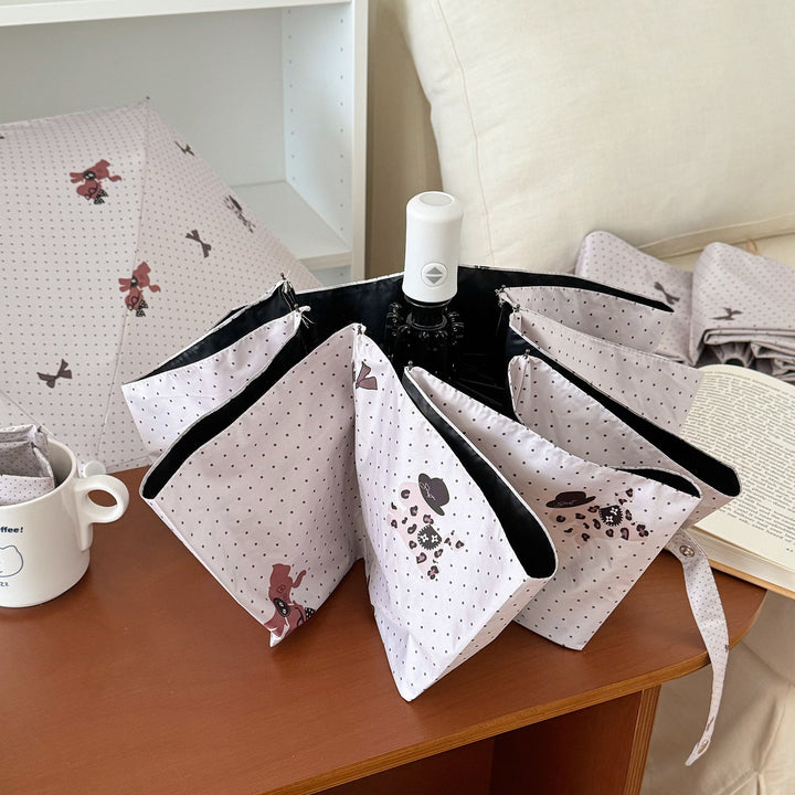 Damer Sammenleggbart paraply med leken design Skanto