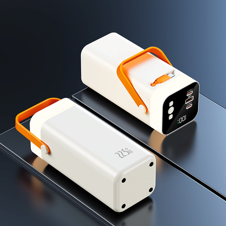 Bærbar Powerbank med intelligent ladeconcept og digital kapasitetsindikator Skanto