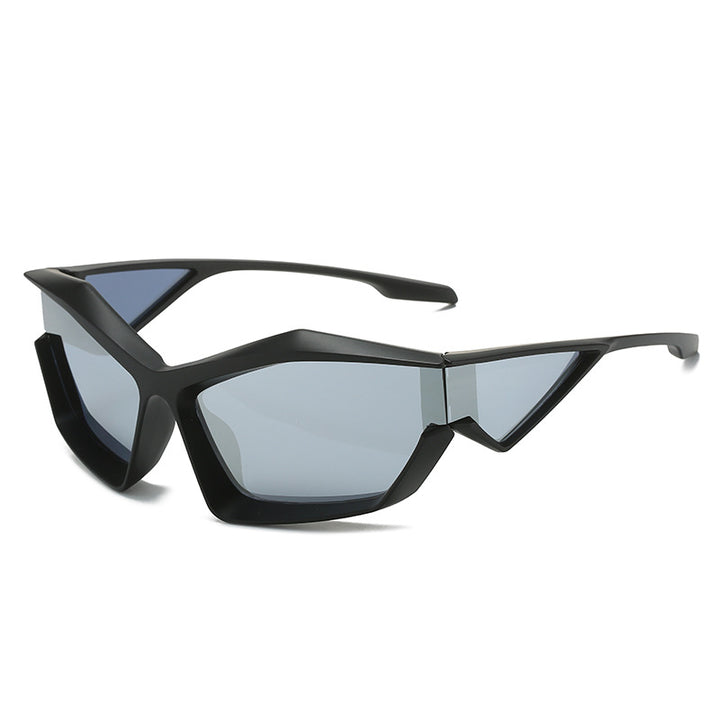 Dame sporty performance solbriller med moderne geometrisk ramme Skanto