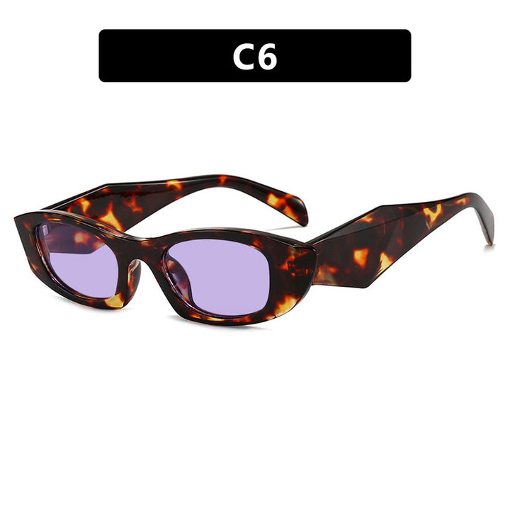 Dame trendy Cat-Eye solbriller med unikt ramme og UV-beskyttelse Skanto
