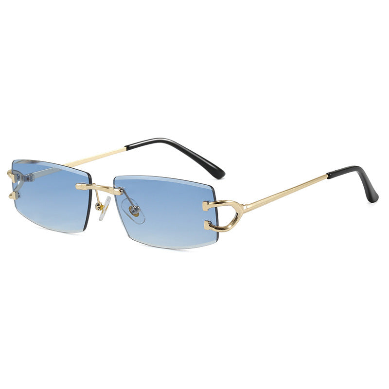 Dame Elegant Minimalistisk Solbrille med unike Metalldetaljer Skanto