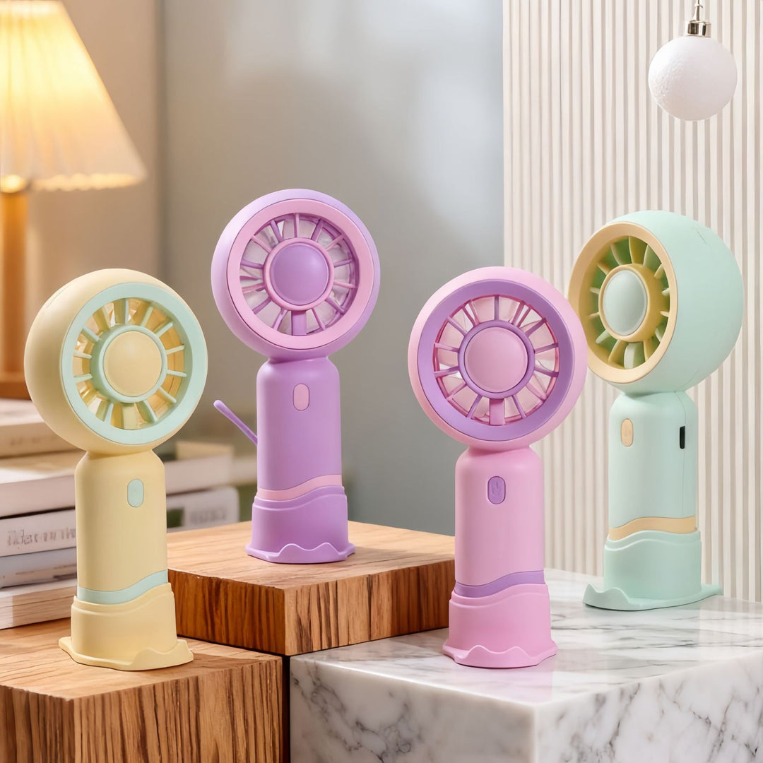 Dame Bærbar Håndvifte med søtt Snegle-design Skanto