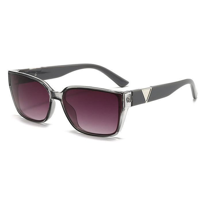 Dame Oversized kvadratisk solbrille med elegante detaljer Skanto
