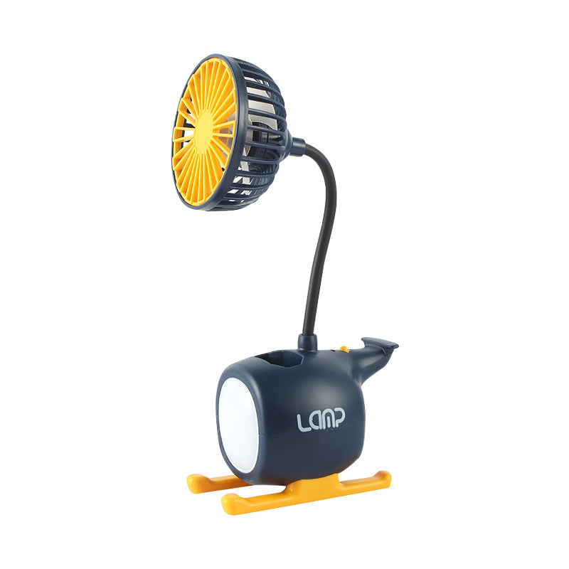 Kvinnenes multifunksjonelle USB skrivebord lampe med vifte Skanto