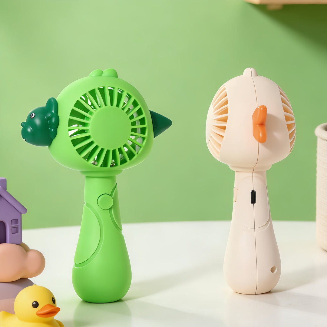 Unisex nan tragbar håndventilator med søtt dyredesign, USB-oppladbar og barnesikker Skanto