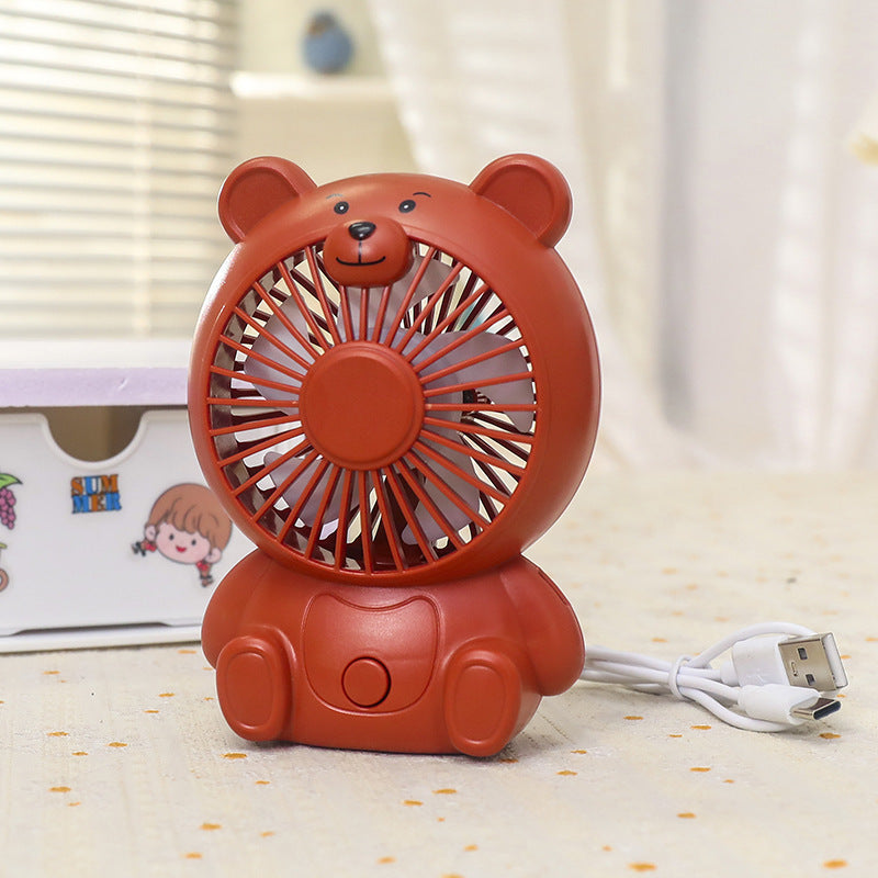 Dame USB skrivebordsvifte i bjørnesdesign Skanto