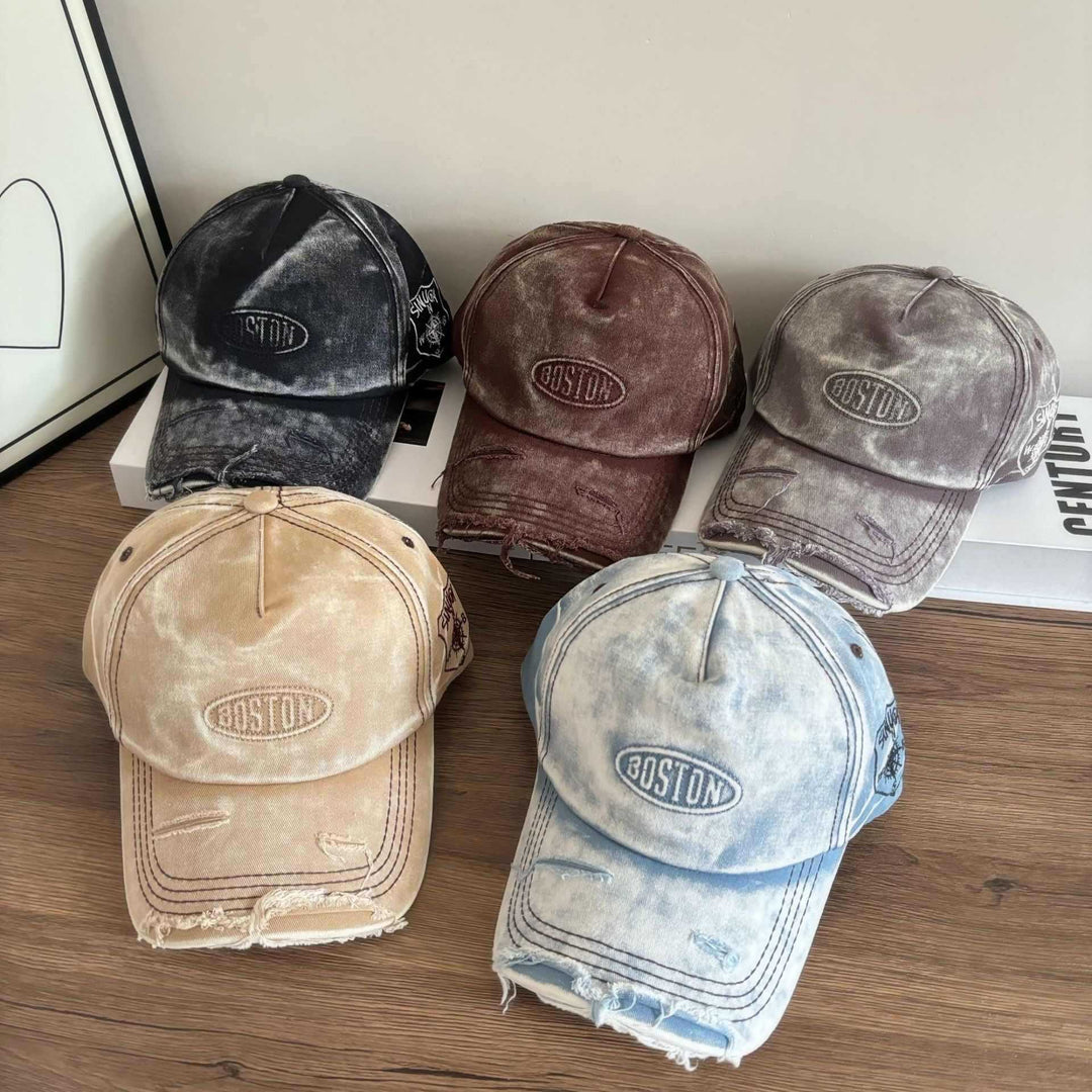 Men's Distressed Denim Effekt Baseball Cap Skanto