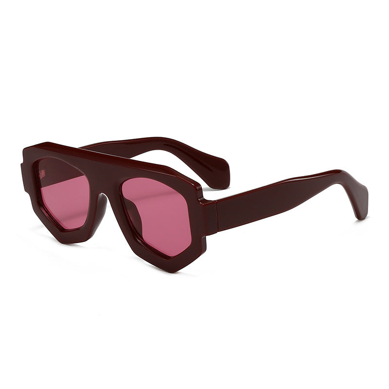 Dame moterik hexagonal solbrille Skanto
