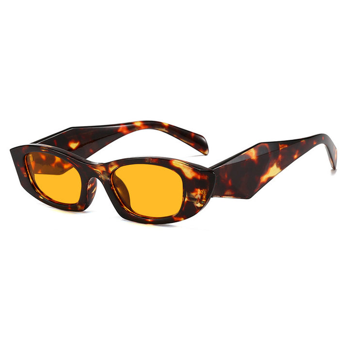 Dame trendy Cat-Eye solbriller med unikt ramme og UV-beskyttelse Skanto