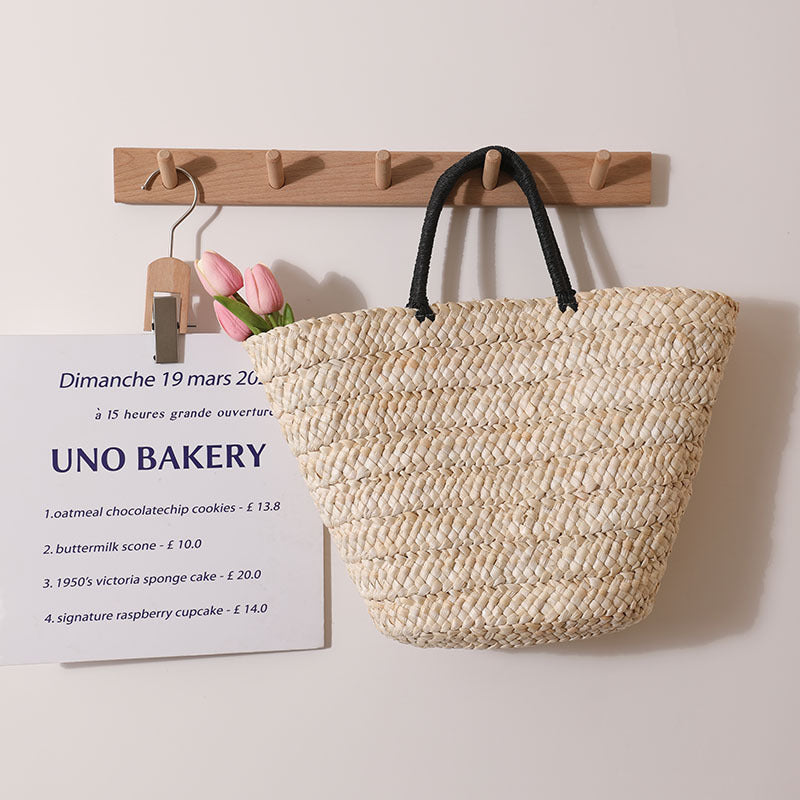 Elegant Bastveske med kontrastgrep Skanto