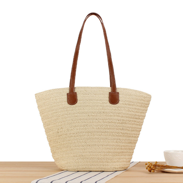 Strandveske i moderne flettet design Skanto