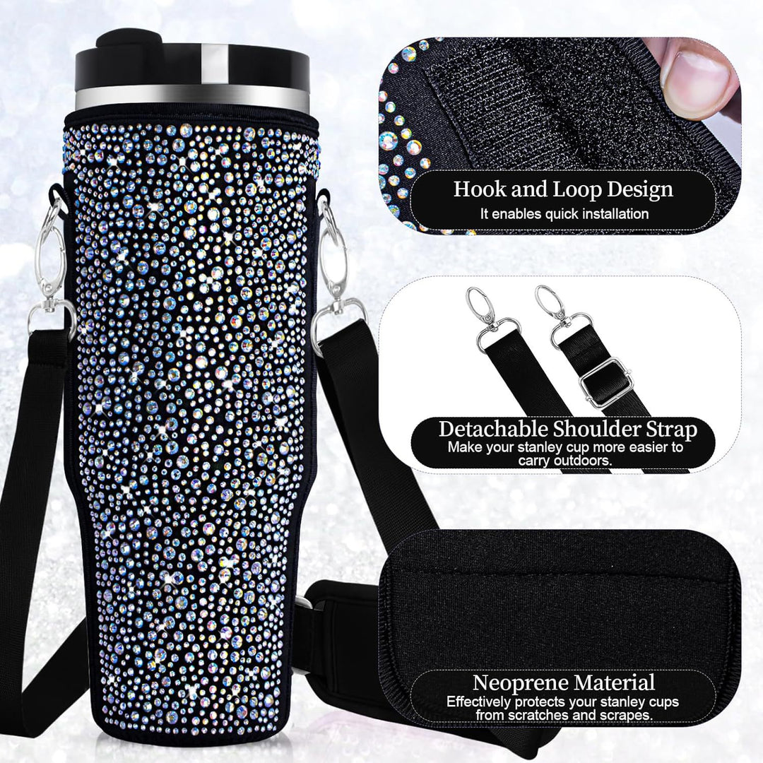 Dame vannflaskestativ med glitrende strassstein Skanto