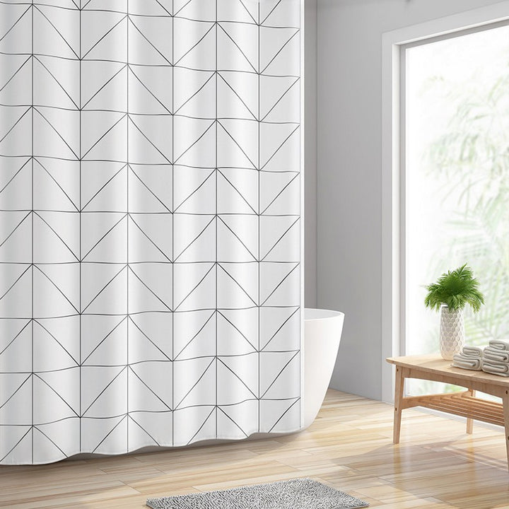Moderne Geometrisk Mønster Dusjforheng Skanto