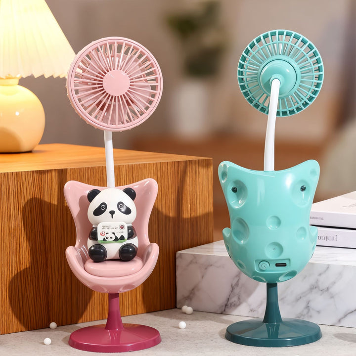 Kvinners bærbare mini vifte med søtt panda-design Skanto
