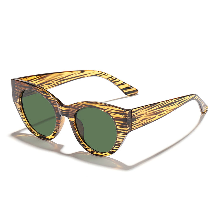 Dame moteriktig solbrille med unik leoprint Skanto