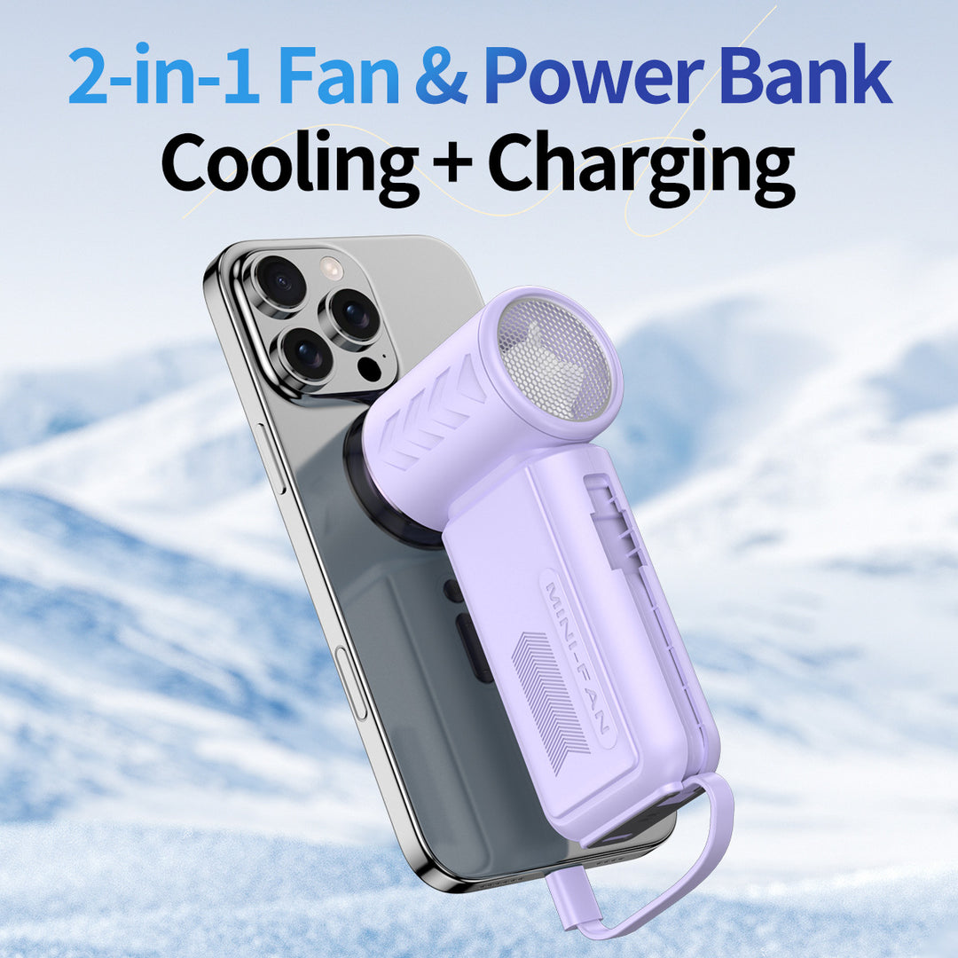 Dame Bærbar Kjøleventilator med Powerbank Skanto