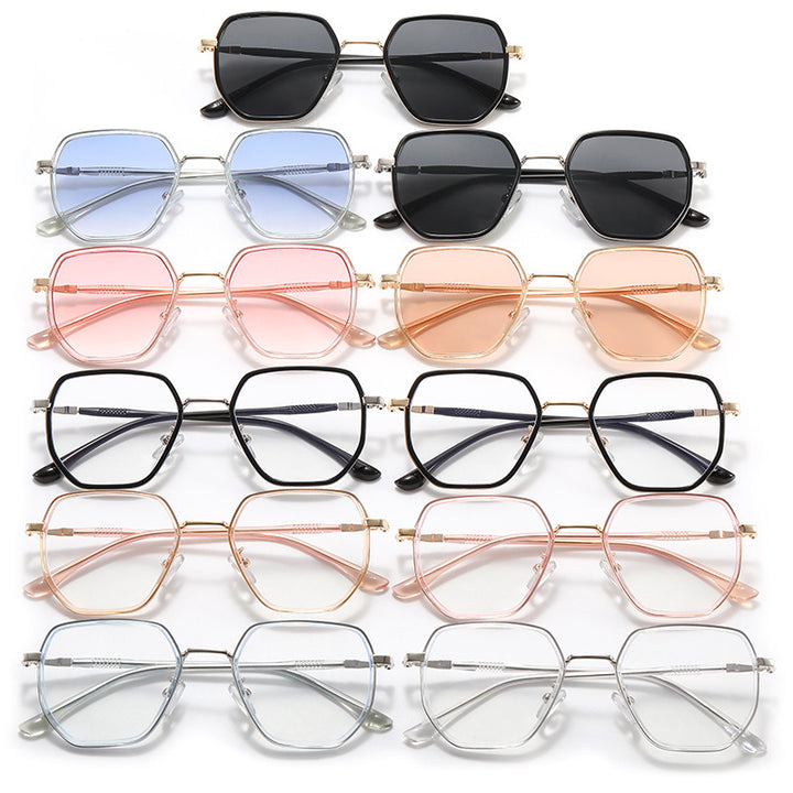 Dame geometrisk solbrille med elegant glassdesign Skanto