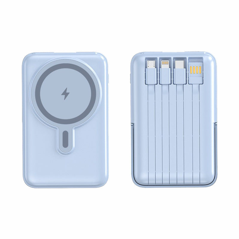 Bærbar powerbank med integrert kabelforge fra Skanto