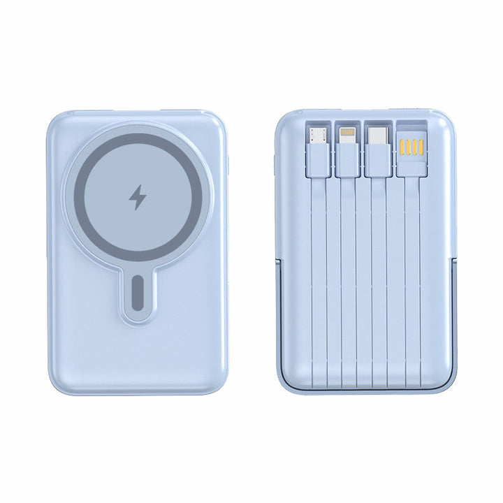 Bærbar powerbank med integrert kabelforge fra Skanto
