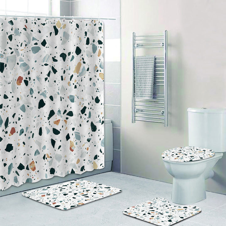 Stilig Terrazzo Print Duschgardin Skanto