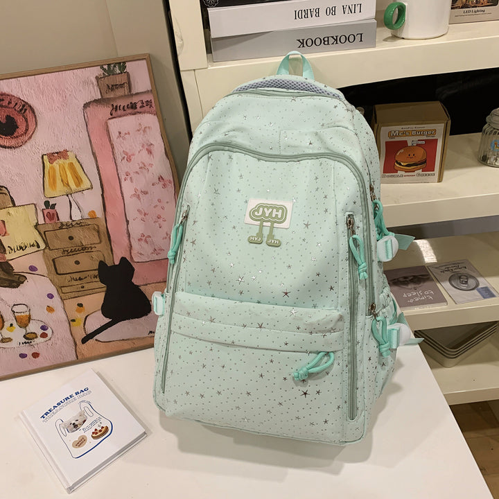 Star-Print Fashion Skole Ryggsekk Skanto