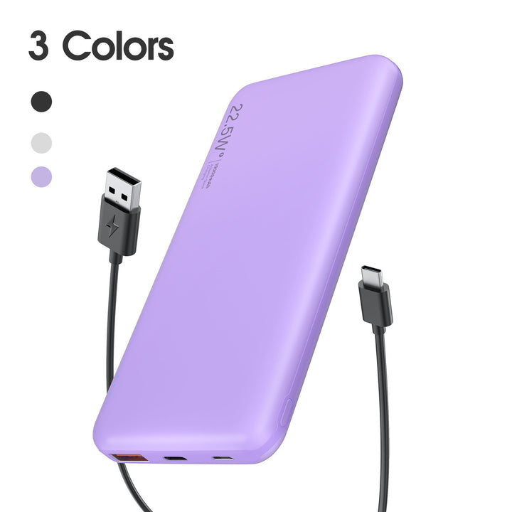 Bærbar Powerbank med hurtiglading og flere ladekontakter Skanto
