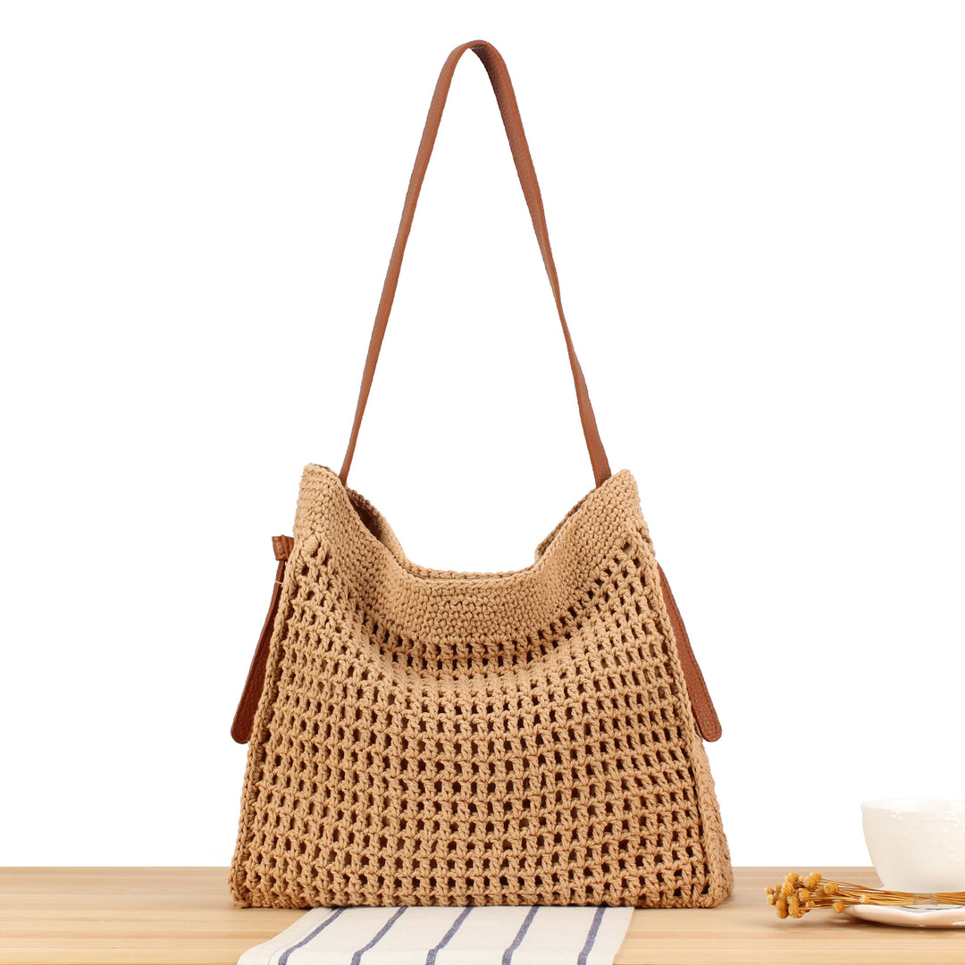 Hand-woven tote bag with elegant texture Skanto