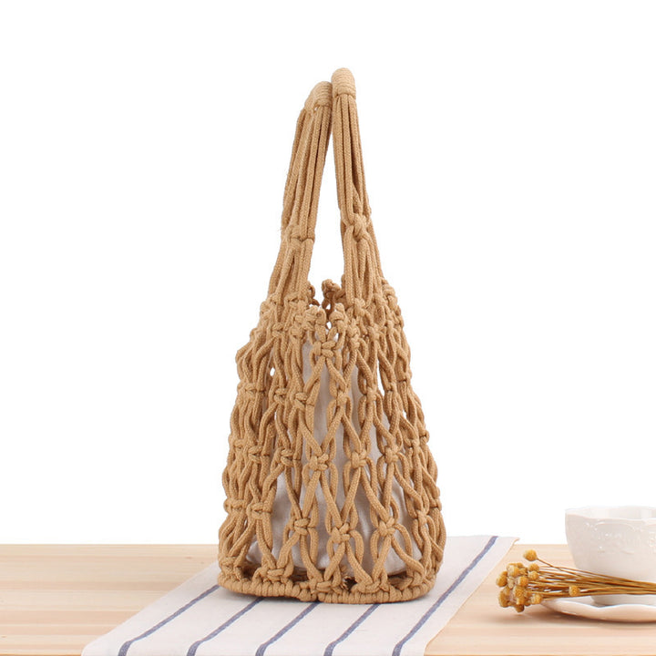 Makramee Trillebag med Moderne Nettverksdesign Skanto