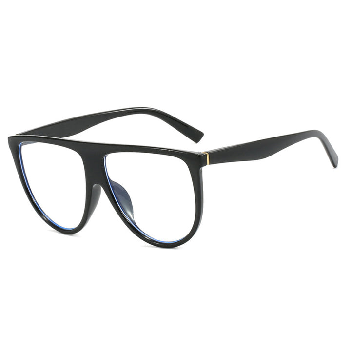Dame trendy oversized solbriller med stilige transparente rammer Skanto