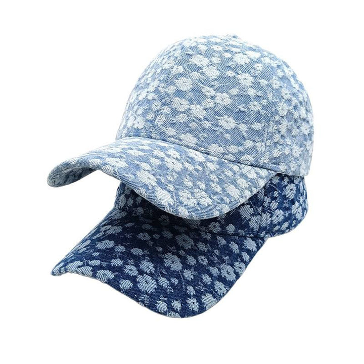 Damen Floral Teksturert Bomull Baseball Caps Skanto