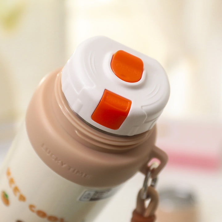 Insulated stainless steel water bottle with animal-friendly design Skanto