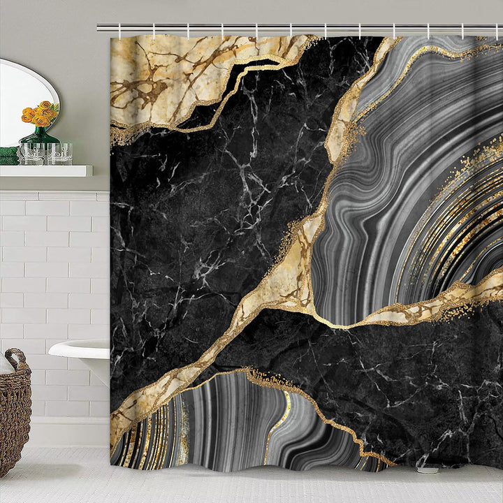 Kunstnerisk marmor tekstur dusjforheng Skanto