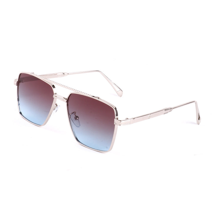 Dame oversized solbriller med elegant metallramme Skanto