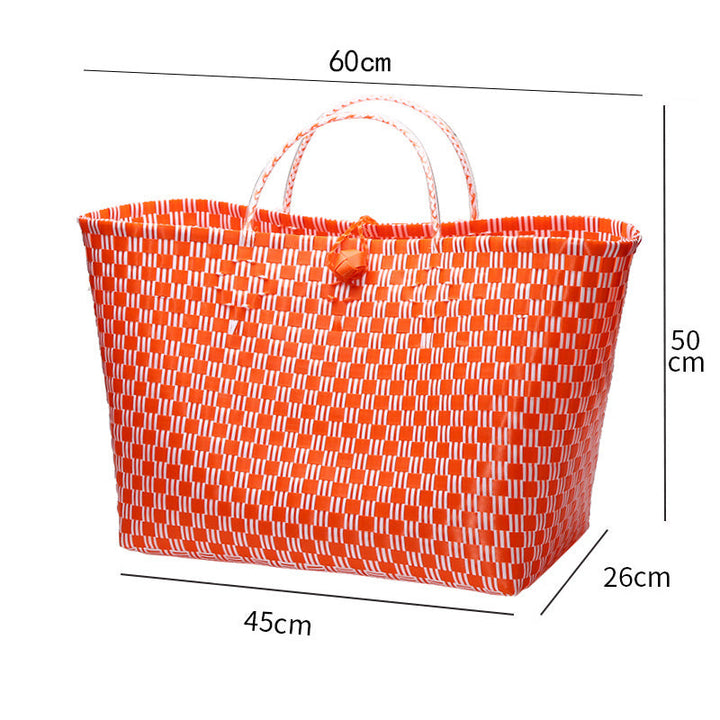 Stor kapasitet vevd handlebag Skanto