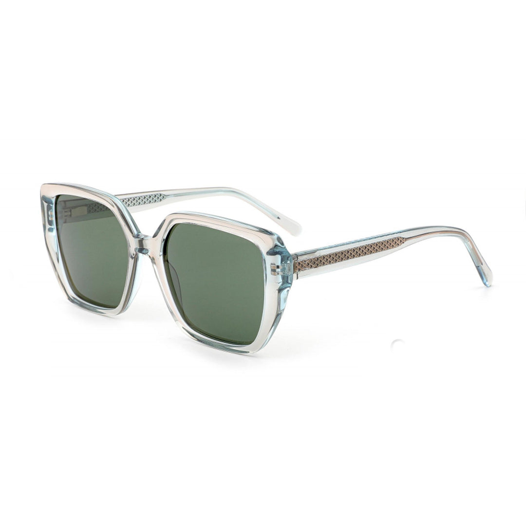 Dame stor firkantet solbrille med innovativ ramme og polarisert glass Skanto