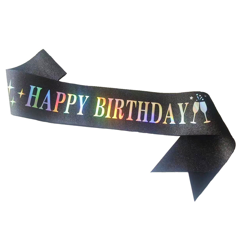 Dame Funkenkrone med "Happy Birthday" skrift Skanto