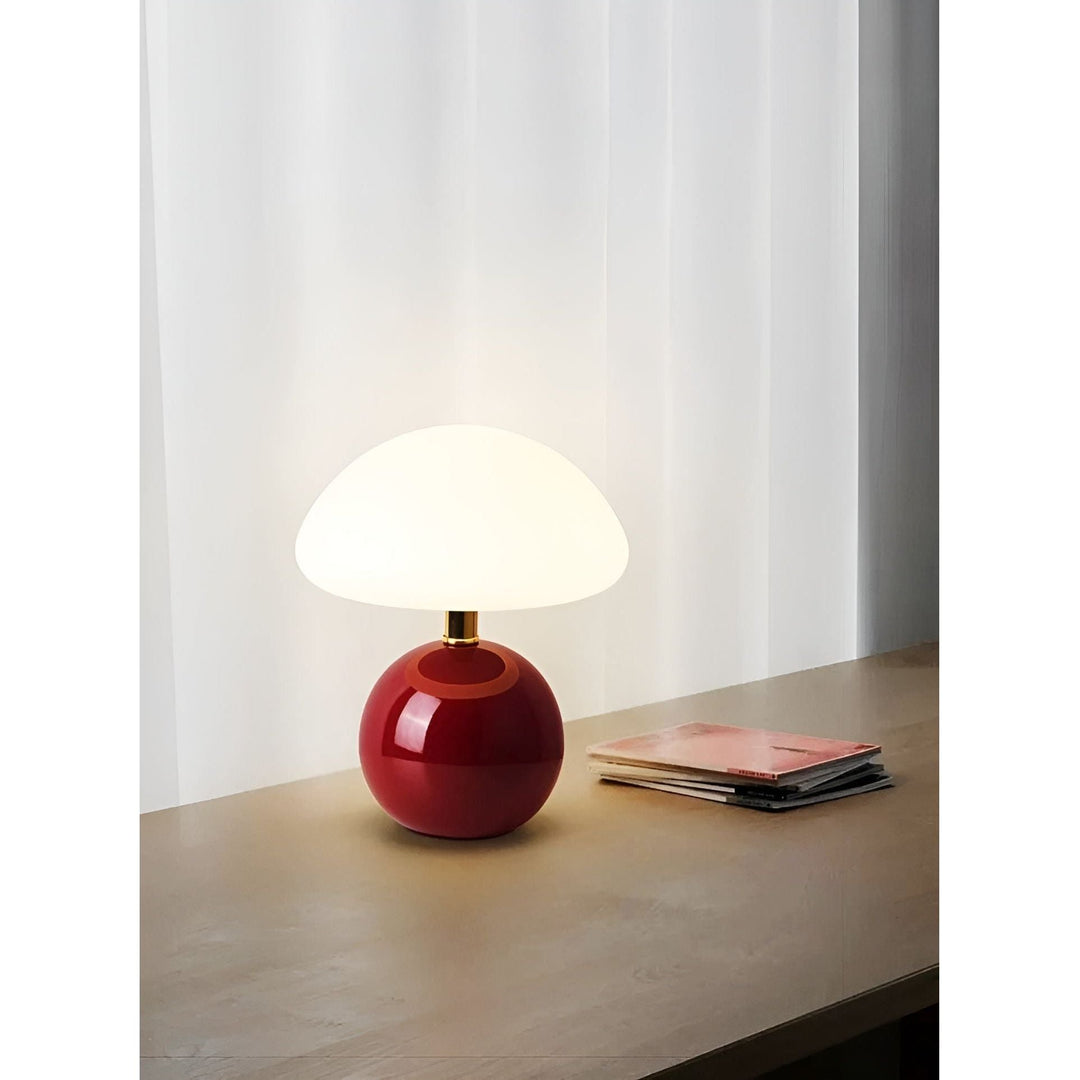 CreamyShine-lampe – Koselig nattbordslampe med soppmønster