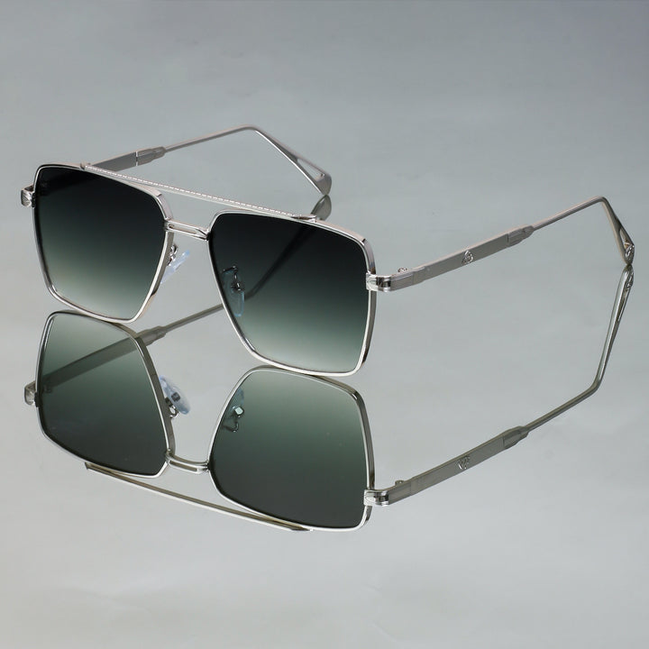 Dame oversized solbriller med elegant metallramme Skanto