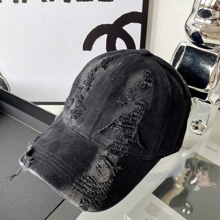 Unisex Slittet Denim Kappe Skanto
