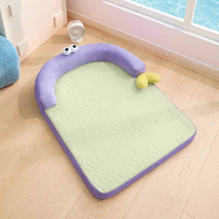 Unisex nan ergonomisk baby-liggmatte med polstret hodekant og vaskbart trekk Skanto