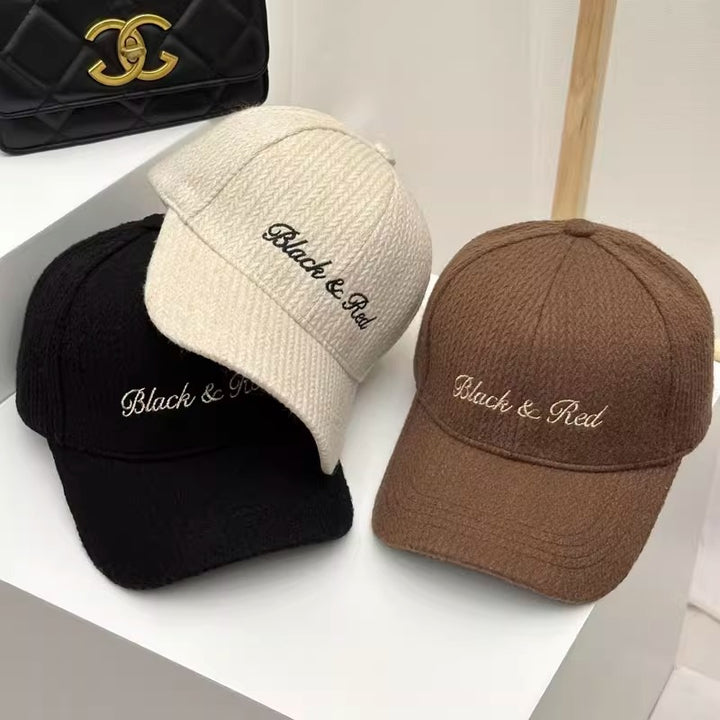 Kvinne Teksturert Strikket Baseballcaps Skanto
